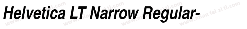 Helvetica LT Narrow Regular字体转换